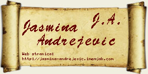 Jasmina Andrejević vizit kartica